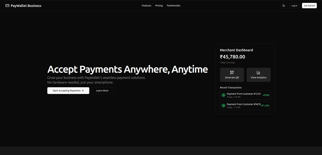 PayWallet Business β Merchant Portal